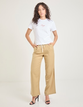 Playera manga corta Hugo cuello redondo para mujer