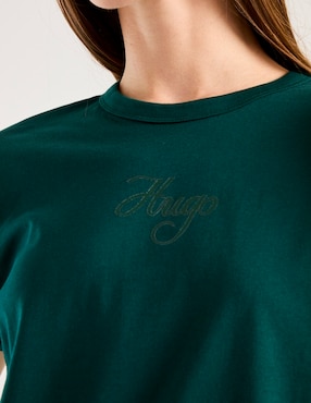 Playera manga corta Hugo cuello redondo para mujer