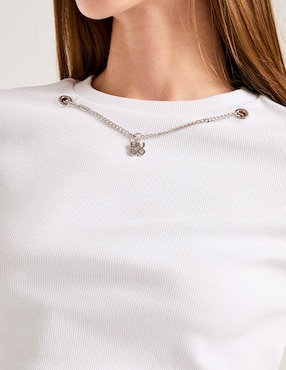 Playera manga corta Hugo cuello redondo para mujer