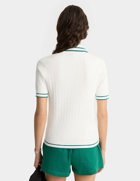 Playera tipo polo Sporty & Rich para mujer