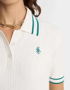 Playera tipo polo Sporty & Rich para mujer