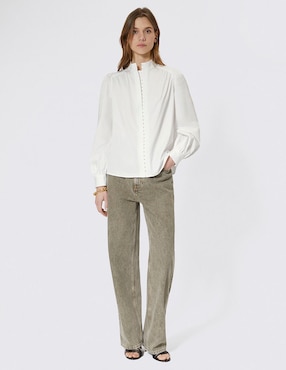 Camisa The Kooples de algodón manga larga para mujer