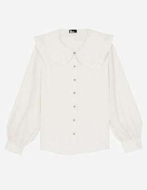 Camisa The Kooples de seda manga larga para mujer