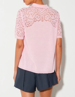 Playera manga corta Max&Co cuello polo para mujer