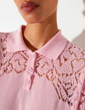 Playera manga corta Max&Co cuello polo para mujer