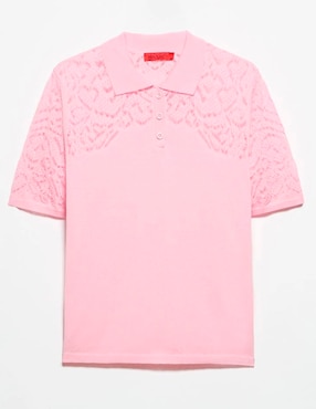 Playera manga corta Max&Co cuello polo para mujer