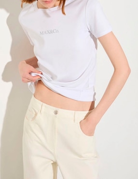 Playera manga corta Max&Co cuello redondo para mujer