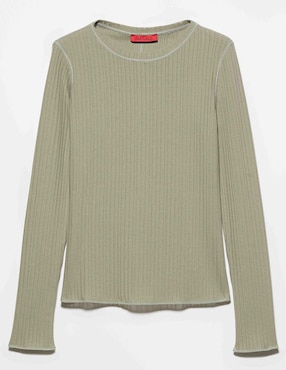 Blusa manga larga Max&Co cuello redondo para mujer