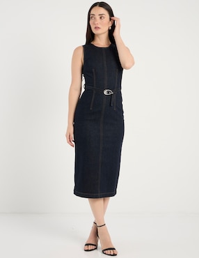 Vestido midi casual Hugo para mujer