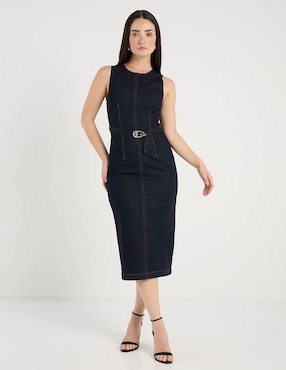 Vestido midi casual Hugo para mujer