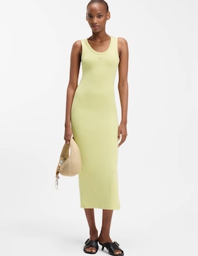 Vestido midi casual hugo para mujer