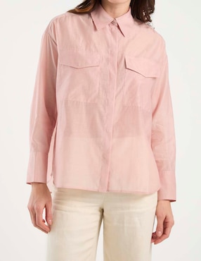 Camisa Marella de algodón manga larga para mujer