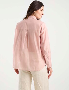 Camisa Marella de algodón manga larga para mujer