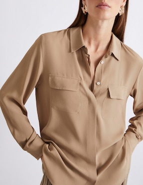 Camisa Marella de algodón manga larga para mujer