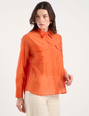 Camisa Marella de algodón manga larga para mujer