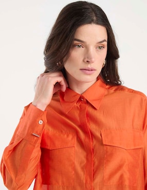 Camisa Marella de algodón manga larga para mujer