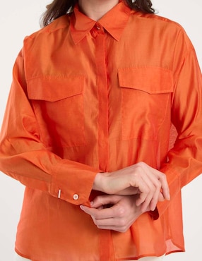 Camisa Marella de algodón manga larga para mujer