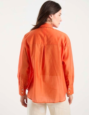 Camisa Marella de algodón manga larga para mujer