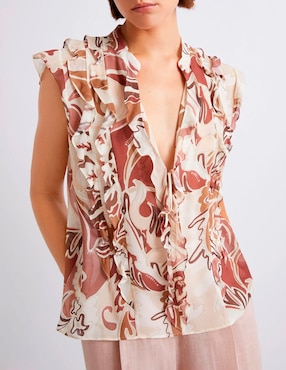 Blusa Marella manga corta para mujer