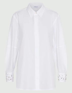 Camisa Marella de algodón manga larga para mujer