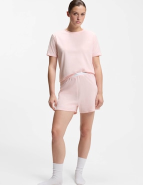 Playera manga corta Hugo cuello redondo para mujer