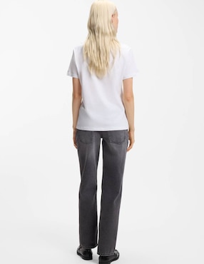 Playera manga corta Hugo cuello redondo para mujer