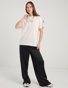 Playera manga corta Hugo cuello redondo para mujer