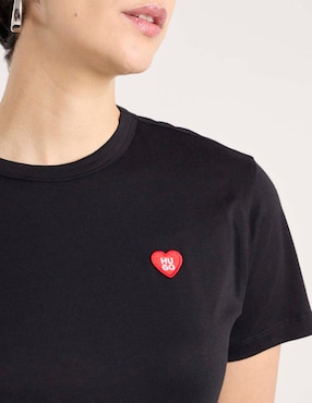 Playera manga corta Hugo cuello redondo para mujer