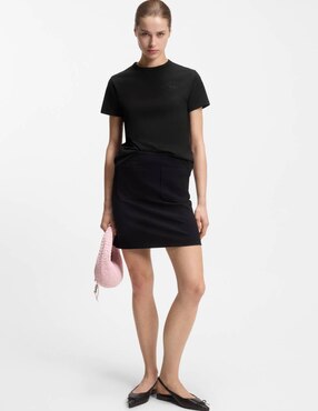 Playera manga corta Hugo cuello redondo para mujer