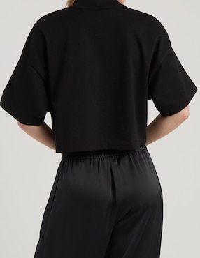 Playera manga al codo Hugo cuello redondo para mujer