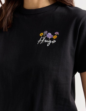 Playera manga corta Hugo cuello redondo para mujer