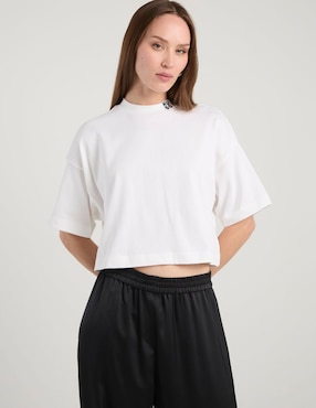 Playera manga corta Hugo cuello redondo para mujer