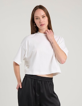 Playera manga corta Hugo cuello redondo para mujer