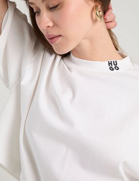 Playera manga corta Hugo cuello redondo para mujer