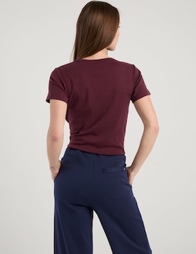Playera manga corta Hugo cuello redondo para mujer