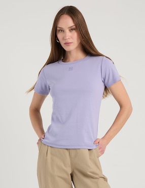 Playera manga corta Hugo cuello redondo para mujer