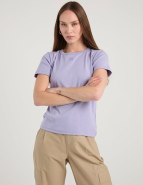Playera manga corta Hugo cuello redondo para mujer