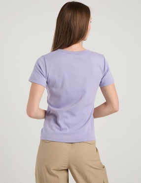 Playera manga corta Hugo cuello redondo para mujer