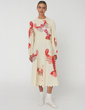 Vestido midi casual Stella Nova para mujer