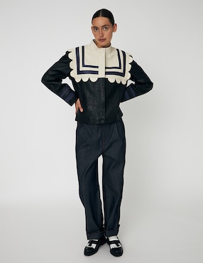 Chamarra bomber Stella Nova de piel para mujer