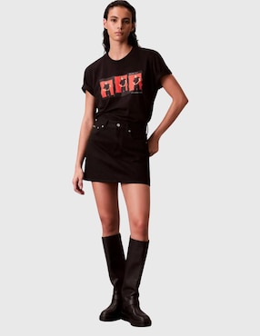 Playera manga corta Calvin Klein cuello redondo para mujer