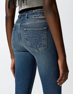 Jeans coulotte a la cintura Pinko para mujer