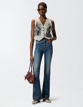 Jeans coulotte a la cintura Pinko para mujer