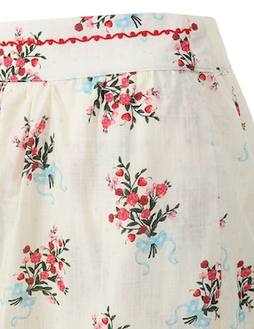 Pants straight Agua Bendita con elástico para mujer