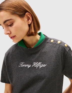 Playera manga corta Tommy Hilfiger cuello redondo para mujer