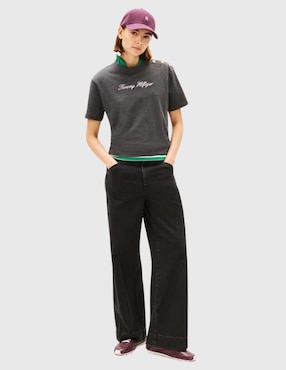 Playera manga corta Tommy Hilfiger cuello redondo para mujer