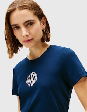 Playera manga corta Tommy Hilfiger cuello redondo para mujer
