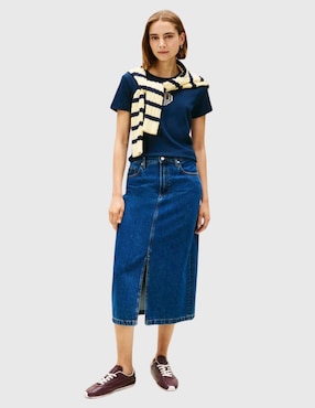 Playera manga corta Tommy Hilfiger cuello redondo para mujer