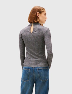 Playera manga larga Tommy Hilfiger cuello alto para mujer