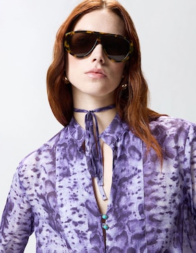 Blusa Pinko manga larga para mujer